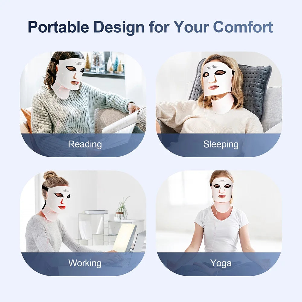 Lumfera™ 7-Color LED Photon Face & Neck Mask — 
Professional Skin Rejuvenation Therapy