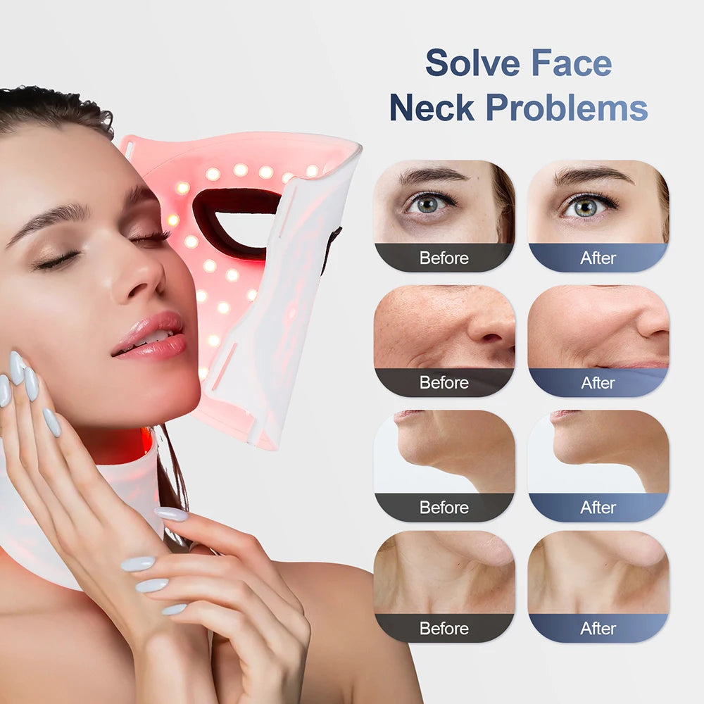 Lumfera™ 7-Color LED Photon Face & Neck Mask — 
Professional Skin Rejuvenation Therapy