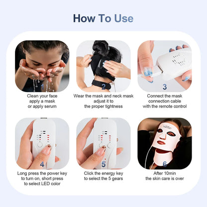 Lumfera™ 7-Color LED Photon Face & Neck Mask — 
Professional Skin Rejuvenation Therapy