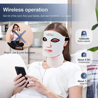 Lumfera™ 7-Color LED Photon Face & Neck Mask — 
Professional Skin Rejuvenation Therapy