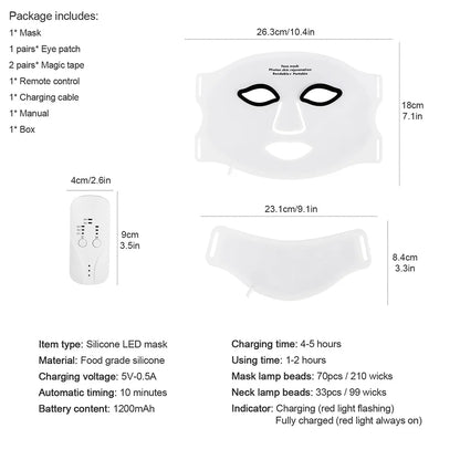 Lumfera™ 7-Color LED Photon Face & Neck Mask — 
Professional Skin Rejuvenation Therapy